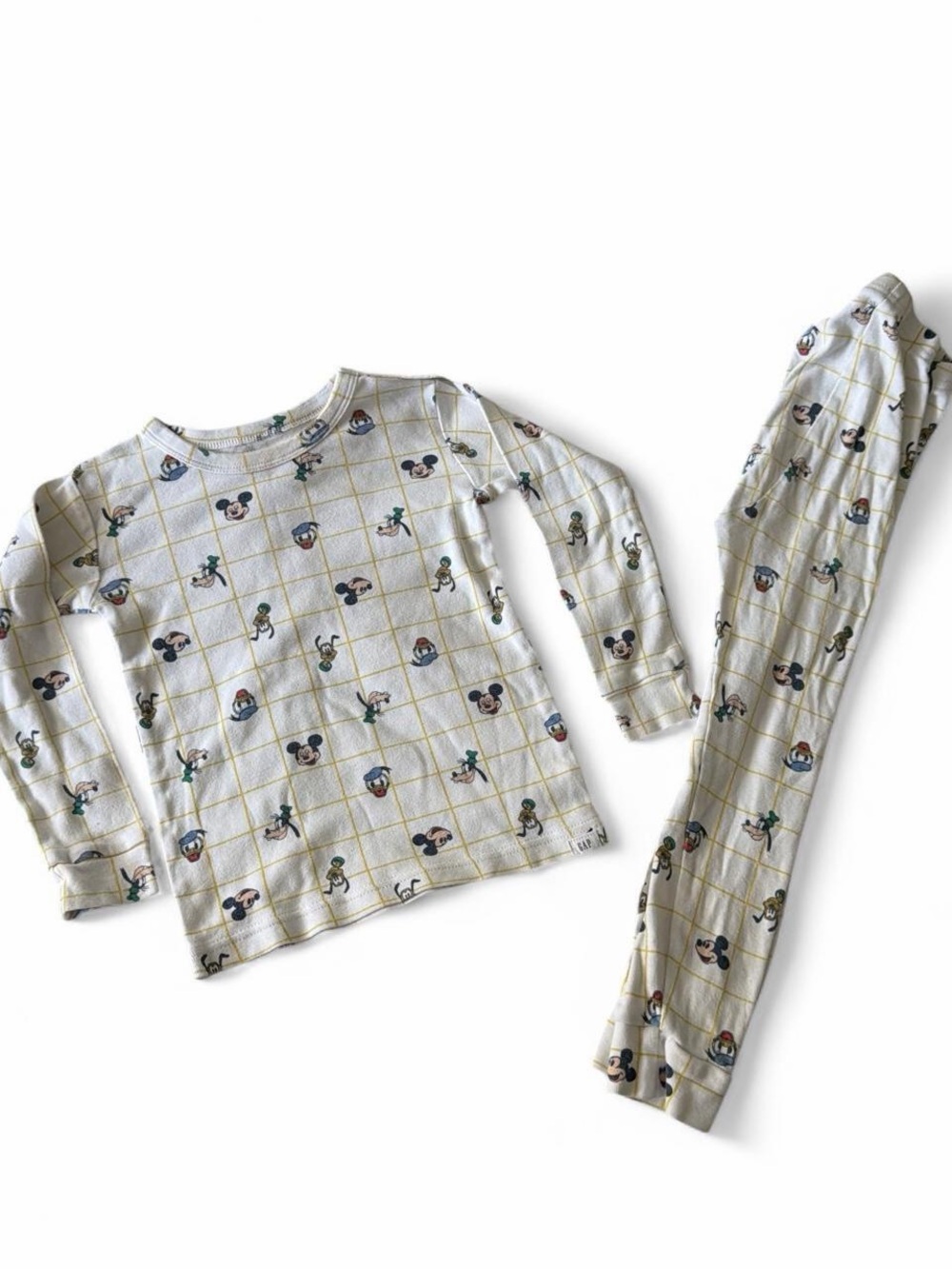 Disney Toddler Long Sleeve Pajama Set Character Print size 4T